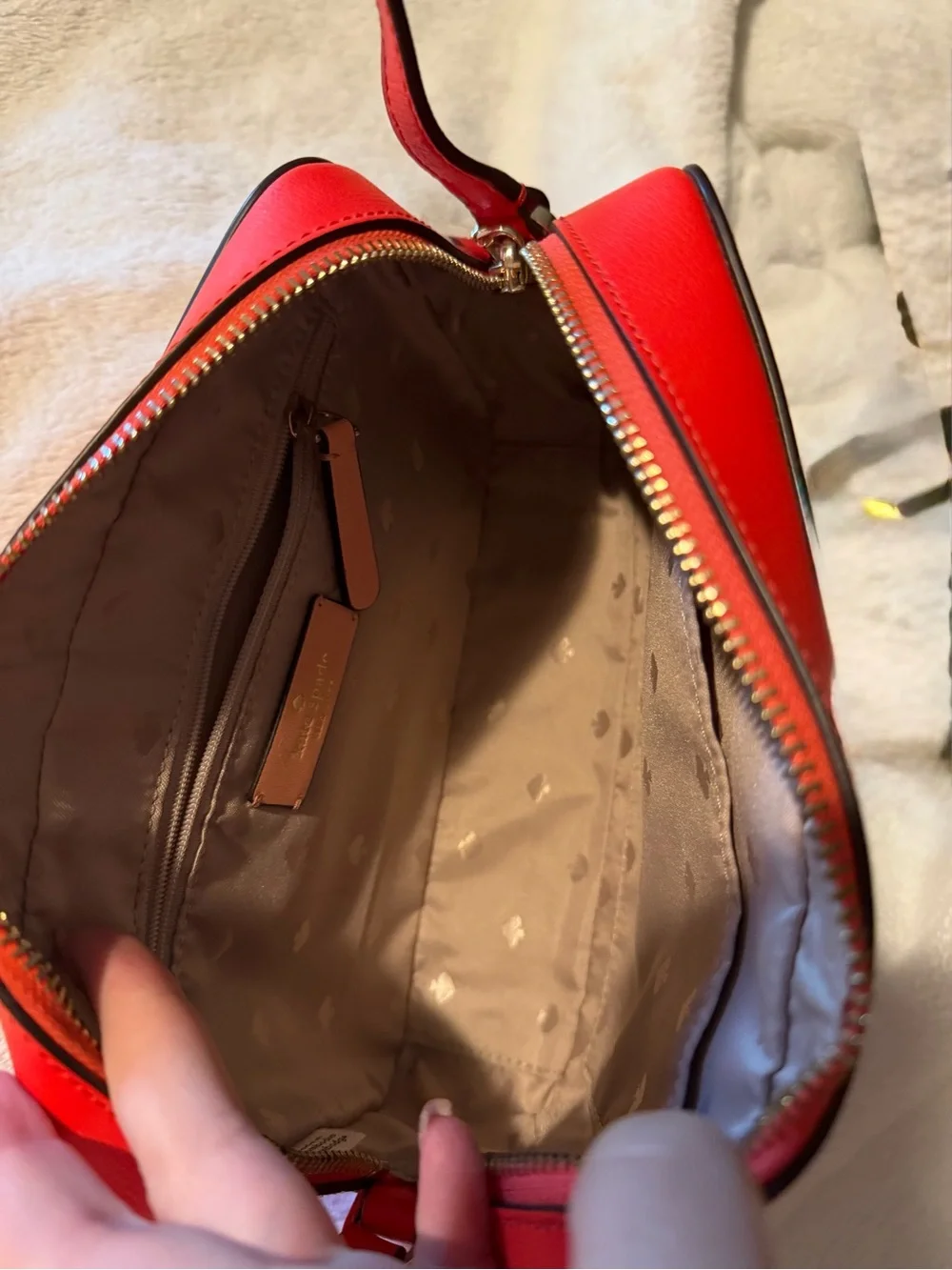 kate spade red leather crossbody camera bag